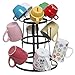 MyGift® Vintage Rustic Gray Iron Metal 15-Hook Mug Cup Glass Bottle Organizer Tree Drying Rack Stand