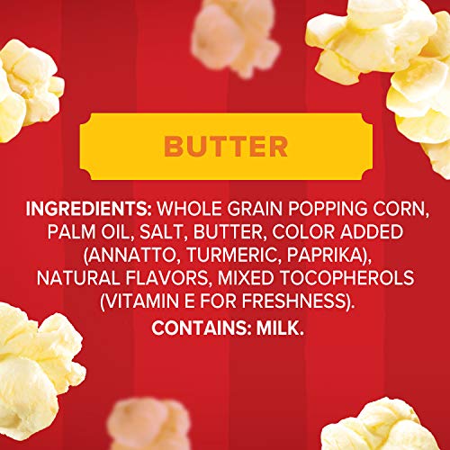 ORVILLE REDENBACHER’S BUTTER POPCORN, 3.29 OUNCE CLASSIC BAG