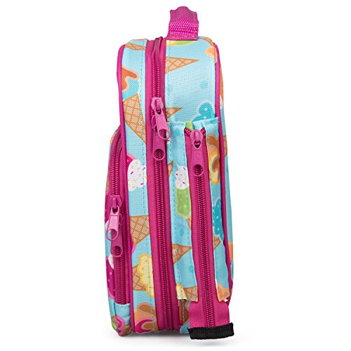 Bentology Insulated Lunch Box w Snack Pocket and Water Bottle Holder - Boys Girls and Kid's Lunchbox Tote Keeps Food Hotter or Colder Longer - Bag Fits Most Bento Boxes and Containers