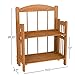Bookcase for Decoration, Home Shelving, and Organization by Lavish Home- 2 Shelf, Folding Wood Display Rack for Home and Office (Light Brown)