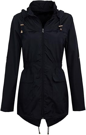 slim fit rain jacket