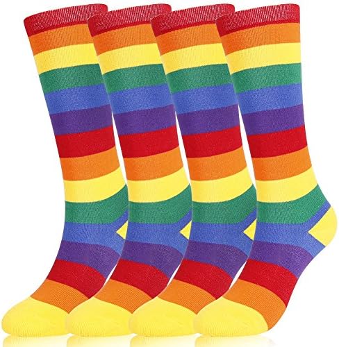 Dodove Unisex Knee High Casual Funny Cute Socks,Funky Novelty Fashion Colorful Dress Socks 2/4 Pairs