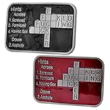 Buckle Rage Adult Unisex Crossword Puzzle Bad F Word Funny Belt Buckle