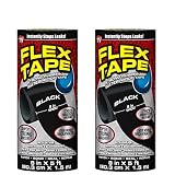 Flex Tape Rubberized Waterproof Tape, 8 inches x 5 feet, Black (2 Pack)