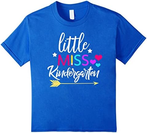 unisex-child Little Miss Kindergarten T-Shirt for Kinder Girls 6 Royal Blue