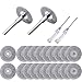 20 Pieces 22 mm Diamond Cutting Wheel Cut Off Discs Coated Rotary Tools with 4 Pack Mandrel and 2 Pack Screwdriver