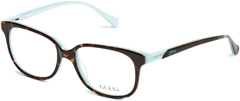 guess eyeglasses tortoise blue