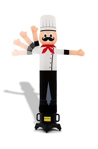 LookOurWay Air Wavers Inflatable Tube Man Set - 6ft Chef Air Waver with ...