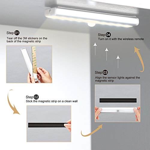 image for Fansteck Led Under Cabinet Lights, Wireless Remote Control Led Puck li