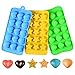 Silicone Gummy Bear Candy Molds - Chocolate Candy Molds & Bear Silicone Molds Including Stars, Seashells, Hearts and Bears with Free 2 Droppers 100% Food Grade Silicone Pack of 5