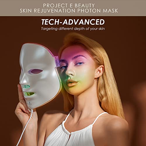 Project E Beauty 7 Colors LED Face Mask Light Therapy AntiAging Facial