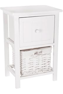 Aspect Hampton Wooden 1 Drawer Bedside Table Storage Unit Wood