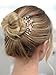 Mariell Handmade Rose Gold Bridal Hair Pin Stick - Silvery Leaves, Freshwater Pearls & Crystal Sprays