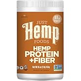 Just Hemp Foods Hemp Protein Powder Plus Fiber, Non-GMO Verified with 11g of Protein & 11g of Fiber per Serving, 16 oz - Pack