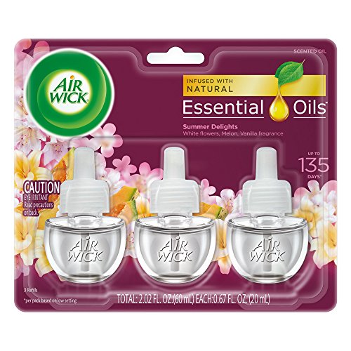 Air Wick Scented Oil 3 Refills, Summer Delights, (3X0.67oz), Air Freshener