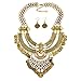 Thkmeet Bib Bohemian Ethnic Gypsy Coin Festival Statement Necklace and Earrings Set for Women Boho Jewelry