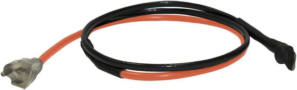 King Electric CWP168-24 Constant Wattage Pipe Trace Heating Cable, 120-Volt, 7-Watts/Ft. with Thermostat and Plug, 24-Feet
