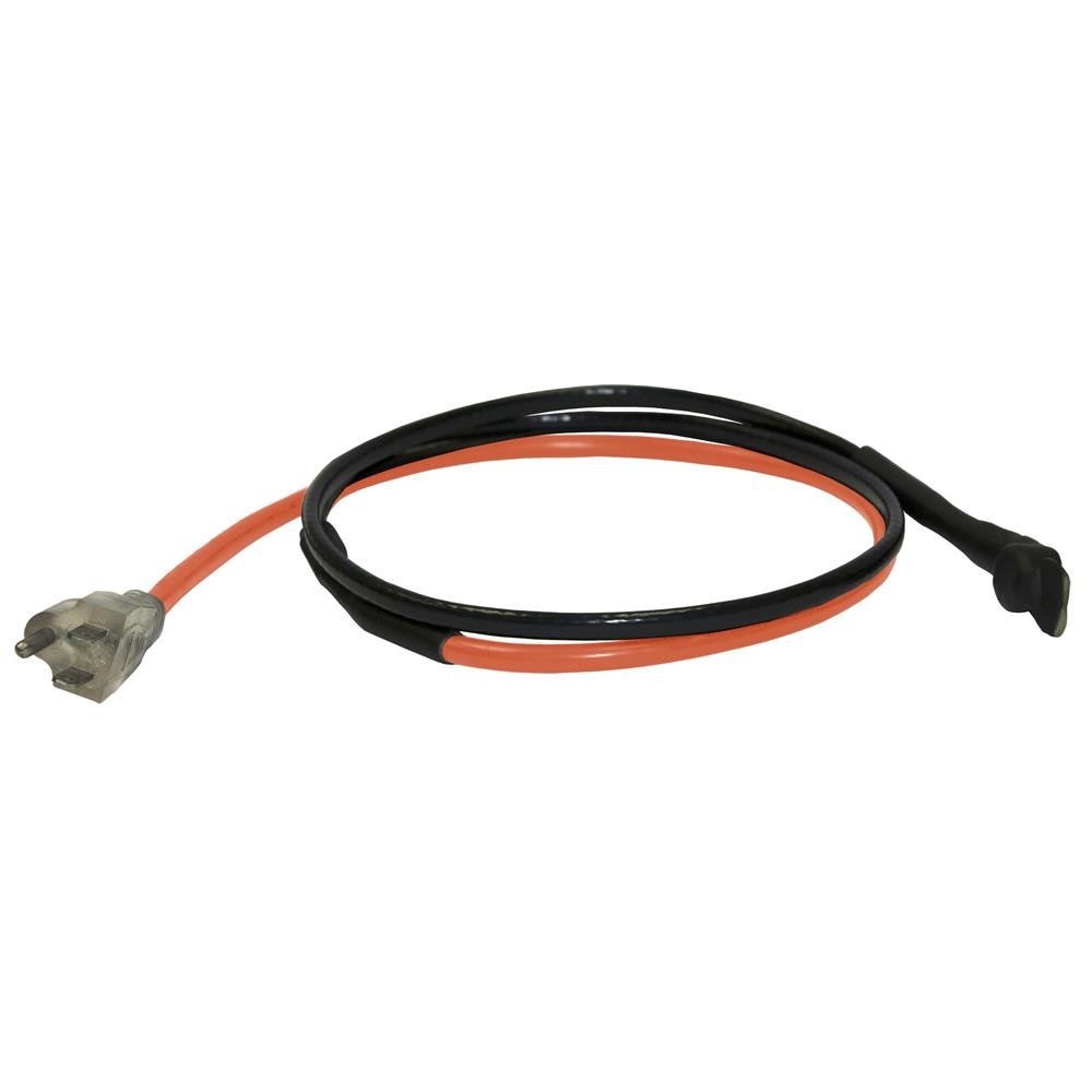 King Electric CWP021-3 Constant Wattage Pipe Trace Heating Cable, 120-Volt, 7-Watts/Ft. with Thermostat and Plug, 3-Feet