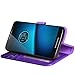 Droid Turbo 2 Case, Arae Motorola Moto Droid Turbo 2 wallet case,[Wrist Strap] Flip Folio [Kickstand Feature] PU leather wallet case with ID&Credit Card Pockets For Moto Turbo 2 (Purple)