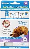 PawFlex Bandages Medimitt 5 Bandages with 1 Cover for Pets, X-Large, White