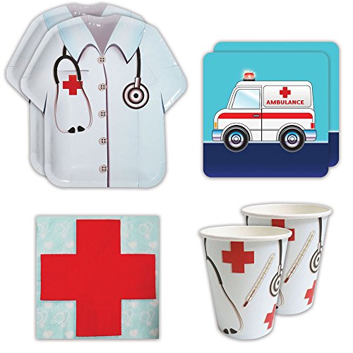 UPC 008853109673, Doctor Standard Party Packs (65+ Pieces for 16 Guests!), Doctor Party Supplies, Nurse Graduation, Birthday, Decorations