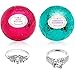 Mermaid Love Potion Bath Bombs Gift Set of 2 with Size 8 Ring Surprise Inside Each Made in USA