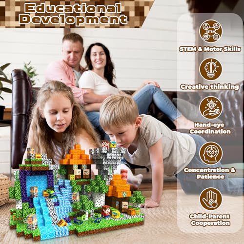 Magneverse 200 Piece Magnetic Construction - Forest Adventure Set - Educational Building Toys 3 4 5 6 7 8 9 Years - Magnetic Blocks Montessori, STEM Gift for Girls and Boys