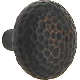 Warwick Rustic Bronze 1 3/8" Solid Hammered Round Cabinet Knob Pull DH1020BZ