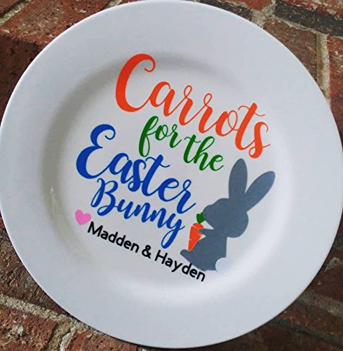 Custom Made Carrots For The Easter Bunny Decorative Plate