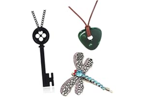 FUNBOAT Coraline Charms Bracelet Key Seeing Stone Necklace - Halloween Costume Jewelry Gift for Women Men and Fans