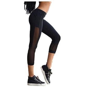 Jogginghose Damen 3/4 Staresen Yogahose Jogginghose Leggings Damen Sport Trainingshose Kurzgröße Valentinstag Leggins Strumpf