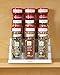 YouCopia ShelfSteps 4-Tier Spice Shelf Cabinet Organizer, Small with Labels, White