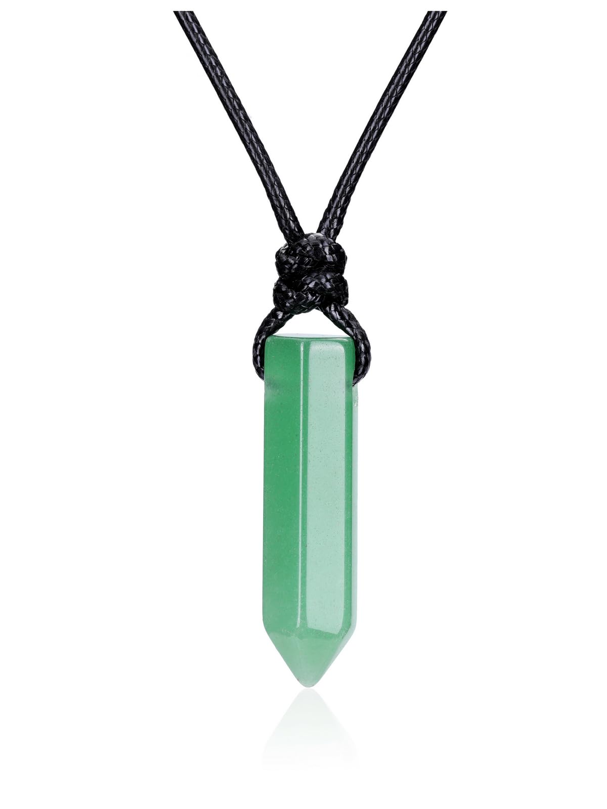 JSDDE Natural Green Aventurine Crystal Necklace for Women Wen Reiki Healing Hexagonal Point Crystals Stone Pendant Necklaces Jewellery