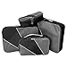 G4Free Packing Cubes 4pcs Value Set for Travel,Helpful Packing Bags(Black)