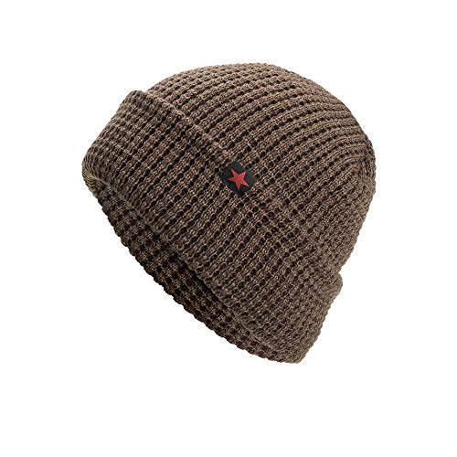 iYBUIA Casual Unisex Warm Baggy Weave Crochet Winter Wool Knit Ski Beanie Skull Caps Hat(Khaki ,One Size)