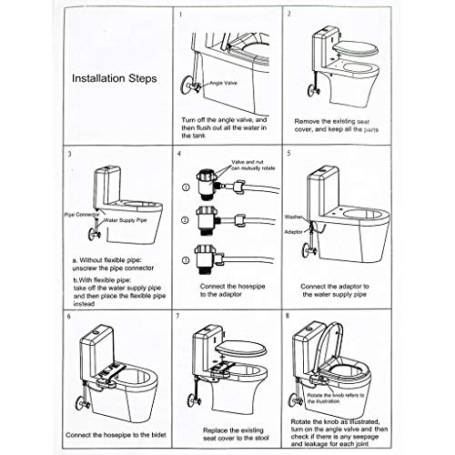 image for TMY Bidet Non-Electric Bathroom Mechanical Bidet Toilet Seat Fresh Wat