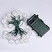 Qedertek Globe Battery Operated String Lights, 11ft 30 LED Outdoor Battery Lights, Waterproof Fairy Crystal Ball Lights for Indoor, Home, Garden, Patio, Lawn, Garden and Party Decoration(White)