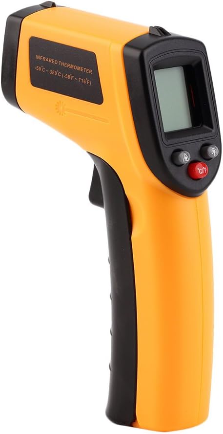 happyhanin Plastic Non Contact Digital Infrared Thermometer, Temperature Meter Gun Tester for Home Use