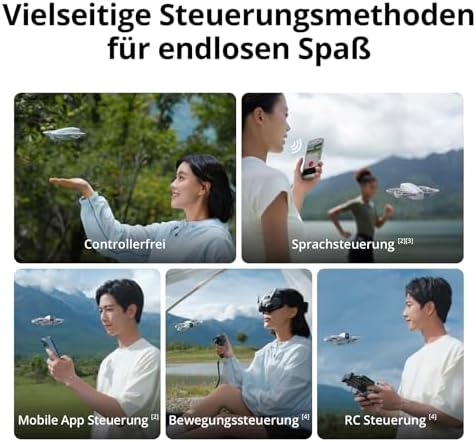 Neo Motion Fly More Combo – Mini Drohne mit Kamera 4K UHD Für Erwachsene, 135g, Follow-Me, Handstart, Motivverfolgung, QuickShots, Integrierter Propellerschutz, C0, mit RC Motion 3 und 3 Akkus