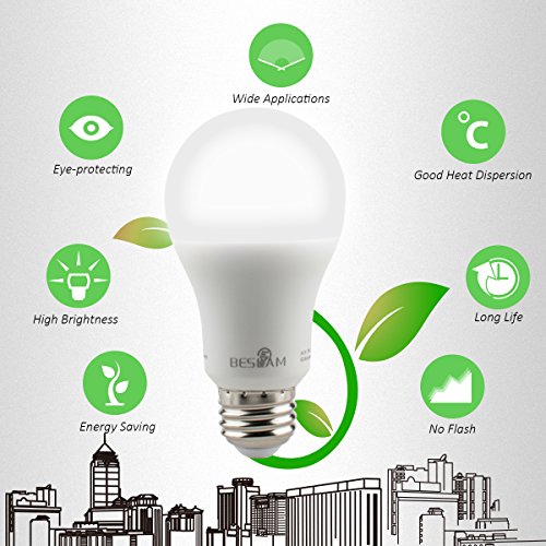 image for Beslam A19 Dimmable LED Bulbs, 10W LED Light Bulbs, 60W Incandescent B