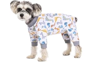 AITOLI Dog Surgery Recovery Suit, Dog Onesie for Surgery Female Male Dogs, Dogs Pajamas Long Sleeve, Small Dogs Onesie, Abdominal Wound Bandages Surgical Suit, Cat Recovery Suit for Shedding Skin Disease