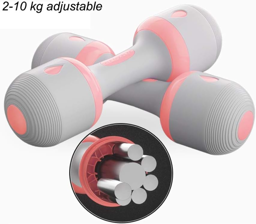 Queen Boutiques Adjustable Dumbbells Thermoplastic Rubber Small Dumbbells Ladies Fitness Thin Arms Weight Loss Equipment Home Fitness Tools