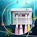 UV Toothbrush Holder 6-8 Minutes Family Toothbrush Holder Sanitizer Wall Mounted with AC Adapter