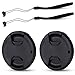 JJC 2-Pack 82mm Front Lens Cap Cover with Deluxe Cap Keeper for Sigma 24-70mm f2.8 DG DN II, Nikon Z 24-70mm f2.8 S, Canon RF 15-35mm f2.8 L, EF 24-70mm f2.8L & Other Lenses with 82mm Filter Thread