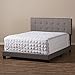 Baxton Studio Brookfield Tufted Queen Panel Bed in Beige