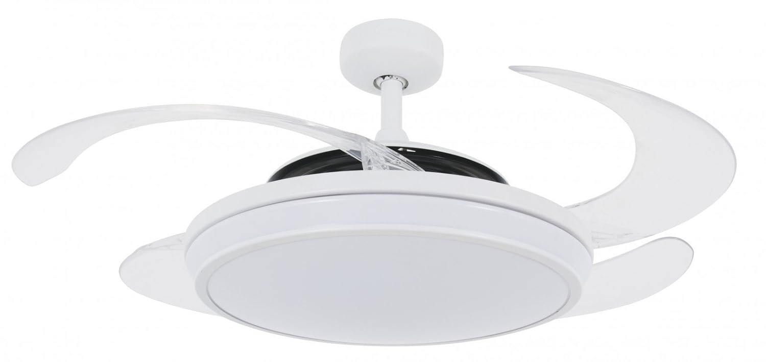 Buy Fanaway Evo1 Prevail White Ceiling Fan With Clear Retractable