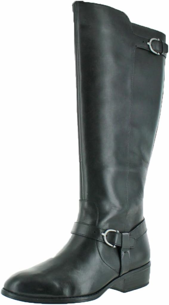 Lauren Ralph Lauren Womens Margarite Leather Wide Calf Riding Boots