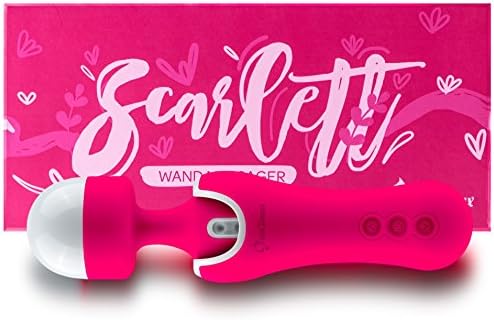 Scarlett Cordless Waterproof Therapeutic Personal Wand Massager - All-New 90º Magic Rotating Head | 10 Powerful Vibration Modes | Quiet Body Stimulation | Portable & USB Rechargeable