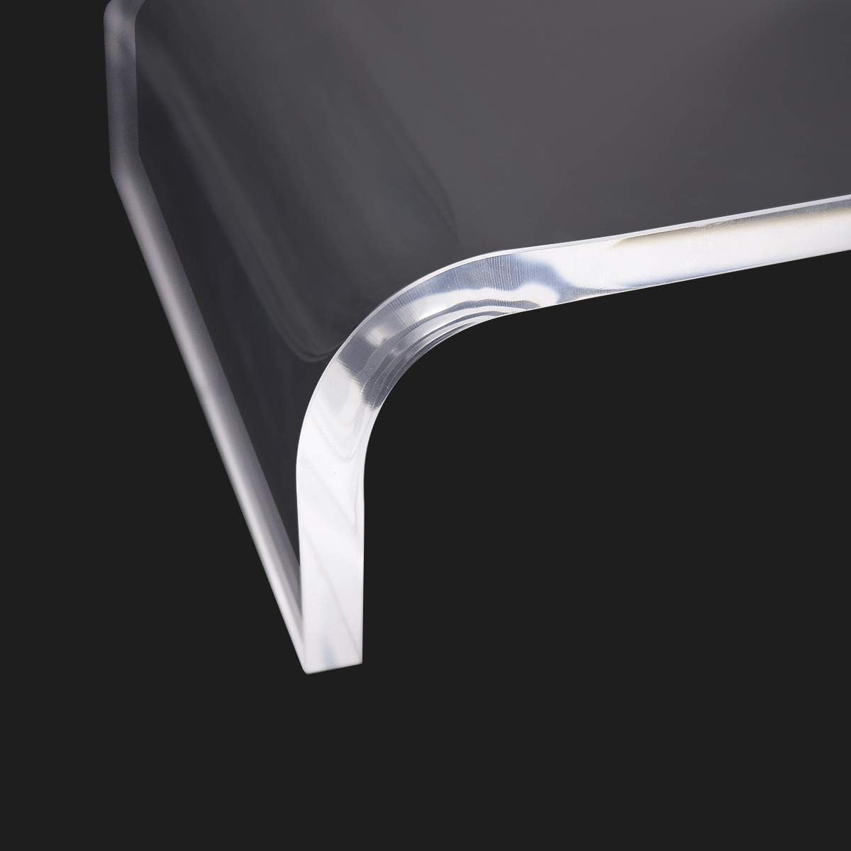 Clear Acrylic Computer Monitor Stand Holder, Heavy Duty Ergonomic Monitor Riser for Office Home Desktop Corner, Free Standing Lucite Monitor Stands for Laptop Screen Tablet TV Lcd, Desk Riser Leg Lift : Office Products