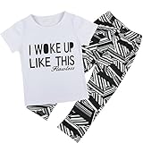 iiniim Baby Girls Kids T-shirt Tops & Pants Leggnings 2pcs Outfits Set (18-24 Months)
